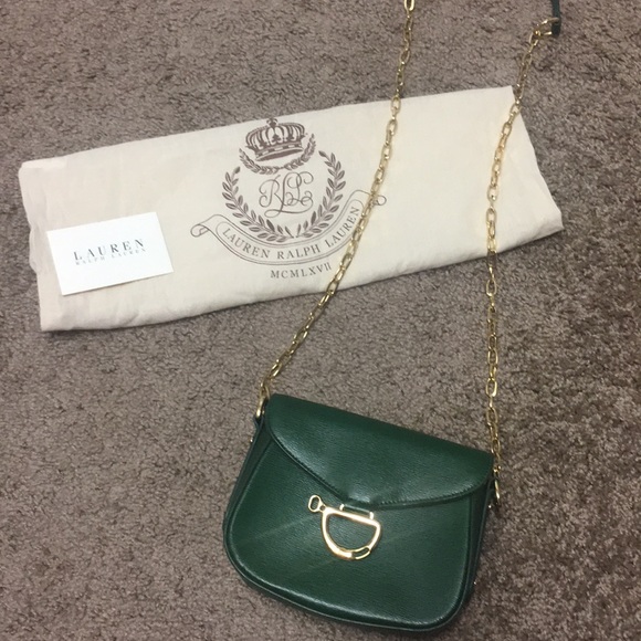 Lauren Ralph Lauren Handbags - Ralph Lauren green leather purse